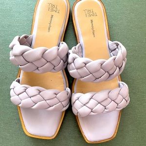 5 for $25 Time and Tru braided square toe sandals